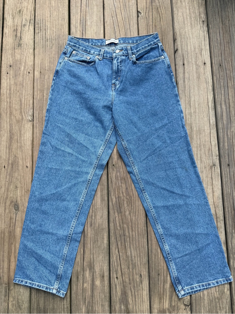 LONDONJEAN Women's Straight-Leg Blue Denim Jeans